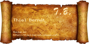 Thiel Bernát névjegykártya